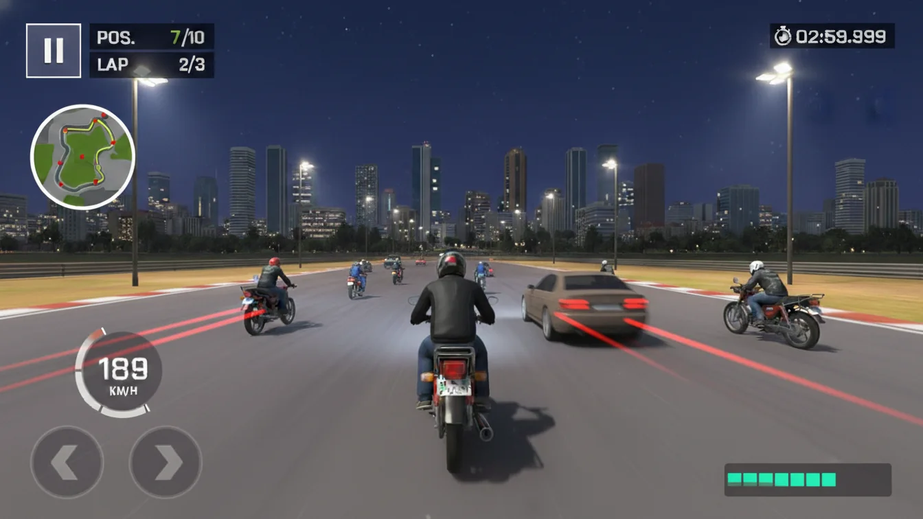 Night race through the city